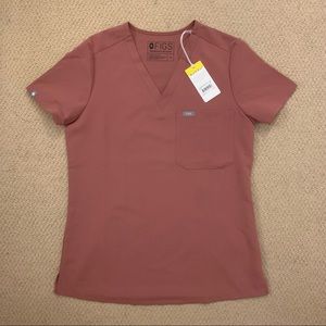 FIGS Mauve Catarina Scrub Top XS